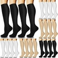 thumbnail image 1 of prucolt 4 Pairs Compression Socks for Women Circulation & Swelling Relief for Travel, Nurses, Running, & Recovery, 1 of 3