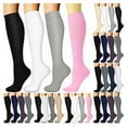 thumbnail image 1 of prucolt 4 Pairs Compression Socks for Women Circulation & Swelling Relief for Travel, Nurses, Running, & Recovery, 1 of 3