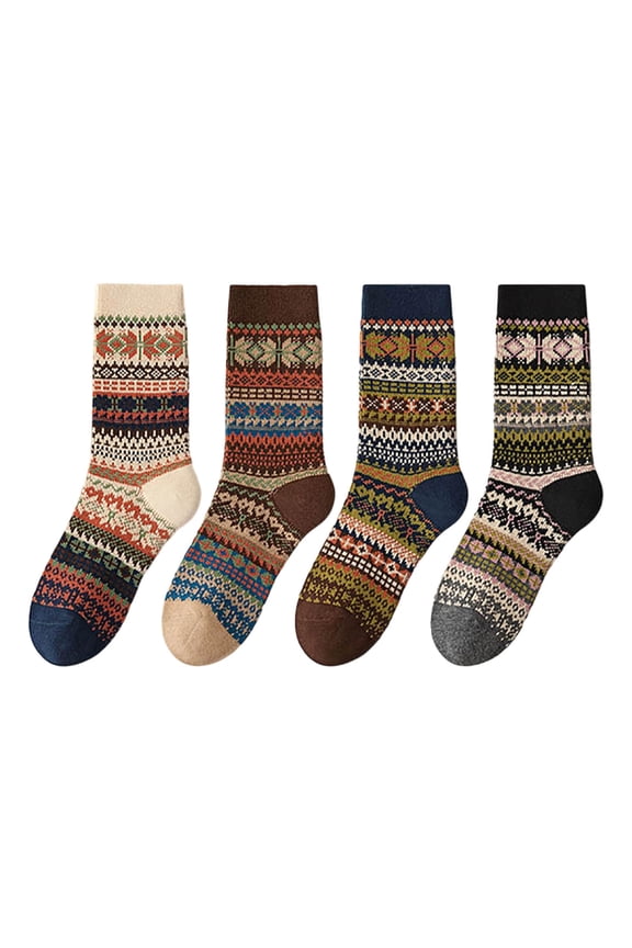 prucolt 4 Pairs Cotton Socks for Women Soft Crew Socks Cozy Breathable Ankle Socks Gifts for Women Mom Sister Grandma