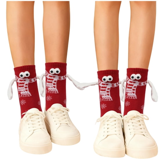 prucolt Magnetic Socks for Women and Men Funny Couple Matching Socks Magnetic Hands Holding Socks Gifts for Friends Birthday Anniversaries
