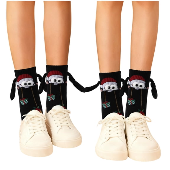 prucolt Magnetic Socks for Women and Men Funny Couple Matching Socks Magnetic Hands Holding Socks Gifts for Friends Birthday Anniversaries
