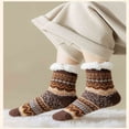 thumbnail image 1 of prucolt Womens Fuzzy Slipper Socks Winter Warm Fleece Lining Non Slip Boot Socks Thermal Cozy Thick Home Socks, 1 of 4