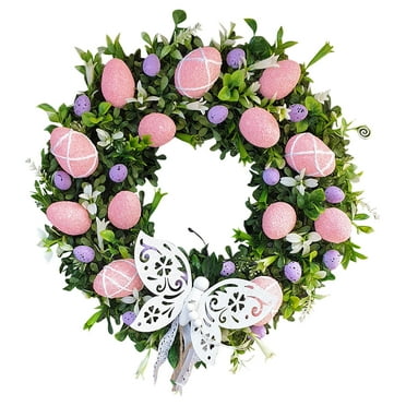 pseurrlt Bunny easter garland Props easter wreaths for front door