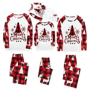 pseurrlt Family Christmas Pajamas Matching Sets with Baby Matching Adult Onesie for Family, Couples, and Owner Plaid