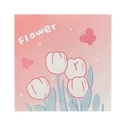 pseurrlt tulip Sticky Notes Mini Motivational Self Stick Note Pads Cute Teacher Notes Positive Memo Notepads for Nurse Reminder Studying School Office, 3.2 x 3.2 Inches
