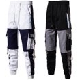 thumbnail image 1 of pstuiky Cargo Pants For Boys, Solid Color Zipper Activewear Classic Fit Multiple Pockets Men's Pants Black L, 1 of 5