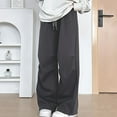 thumbnail image 1 of pstuiky Cargo Sweatpants for Women, Solid Color Casual Long Trousers with Pockets Trendy Womens Pants Dark Gray L, 1 of 6