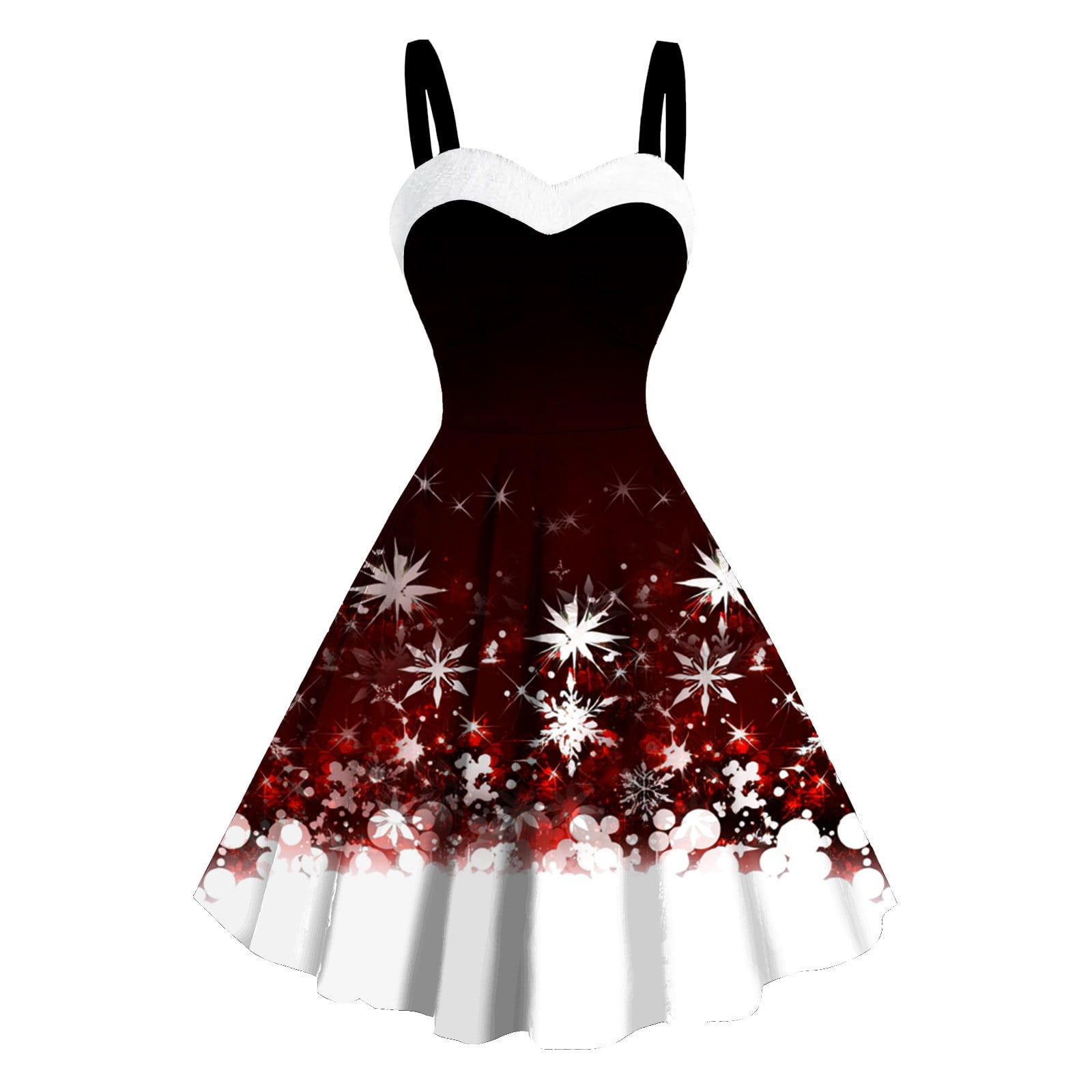 vintage dresses winter Outfits- Ideas to Keep Warm Handmade plaid wool vintage dress with lapel collar Christmas Snowflake Red Black Plaid