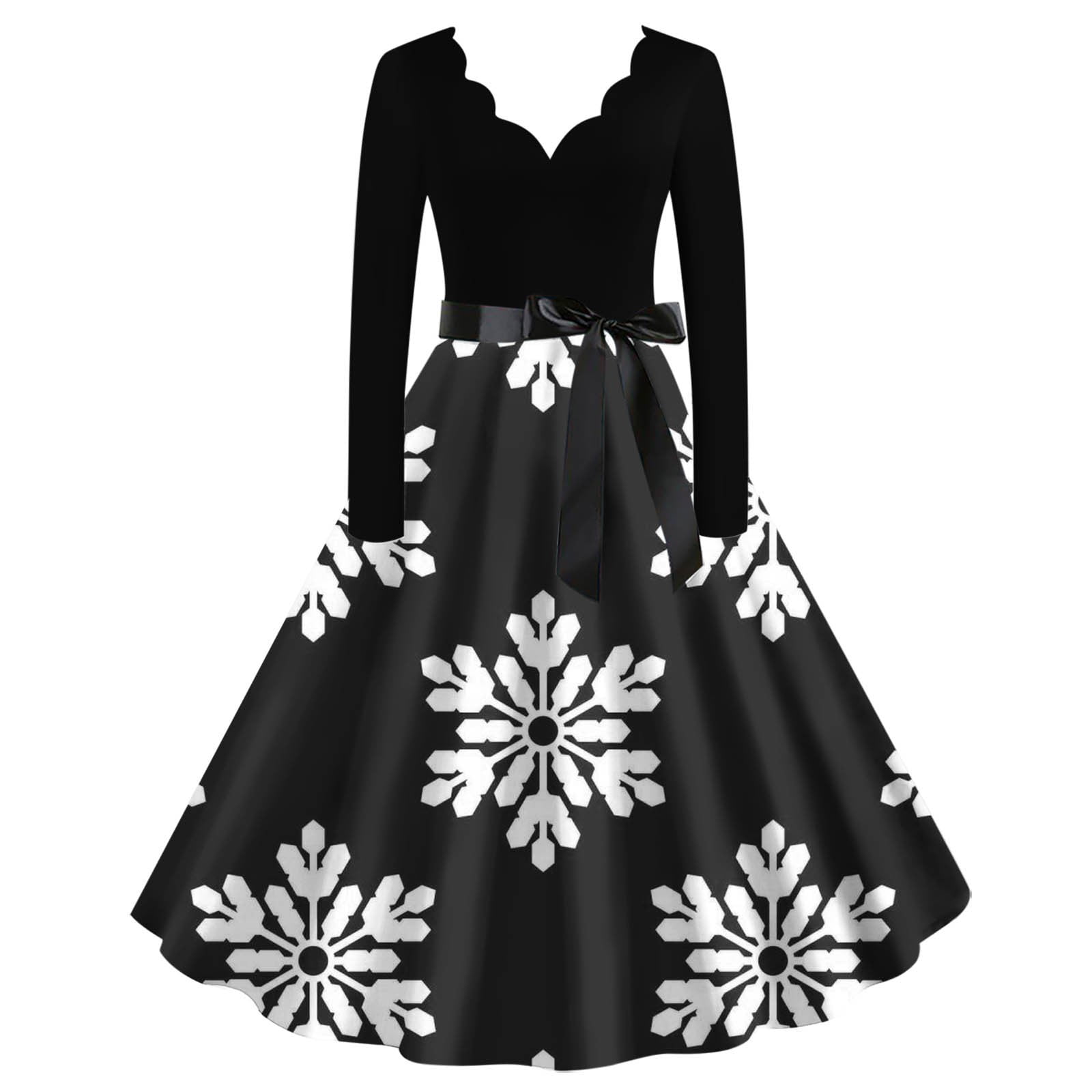 pstuiky Christmas Dresses for Women,Women Vintage Hepburn Dress with