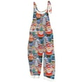 thumbnail image 1 of pstuiky Christmas Outfits for Women, Women Christmas Overalls Print Loose Adjustable Overalls Wide Leg Belt Pocket Overallschristmas Jumpsuit for Women Red XL, 1 of 5