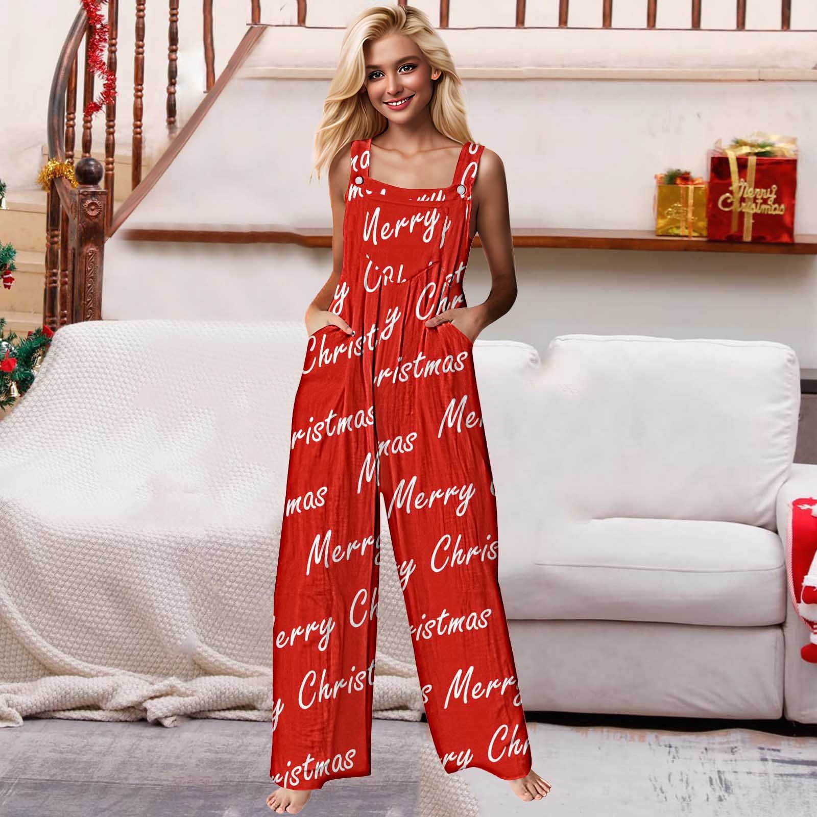 christmas overall dress white christmas dresses Shewin Corduroy Front Pockets Overall Dress