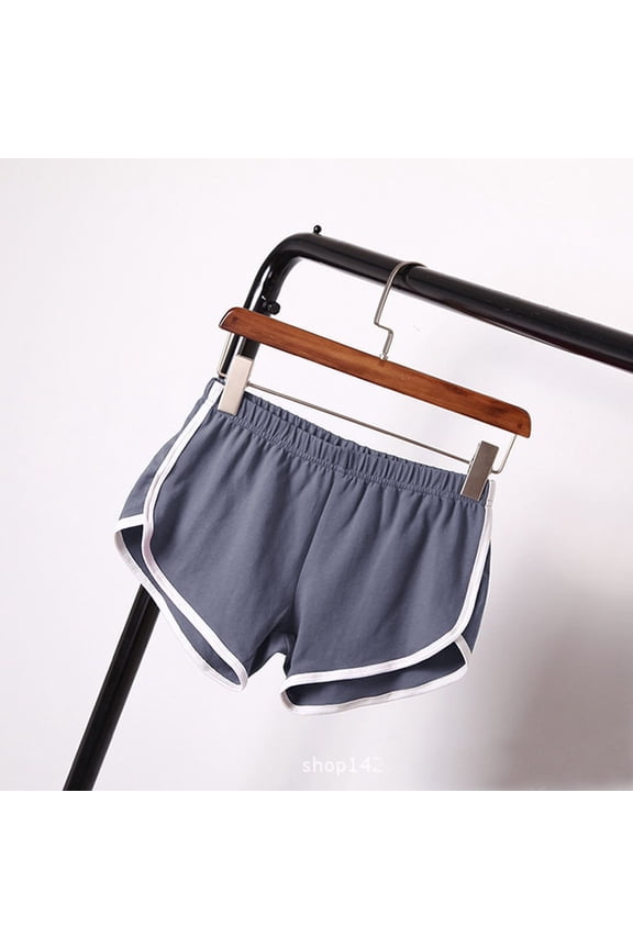 Cotton Shorts for Women, Womens Cotton Yoga Dance Short Pants Sport Shorts Summer Athletic Cycling Hiking Sports Leisure Shorts Gray XL