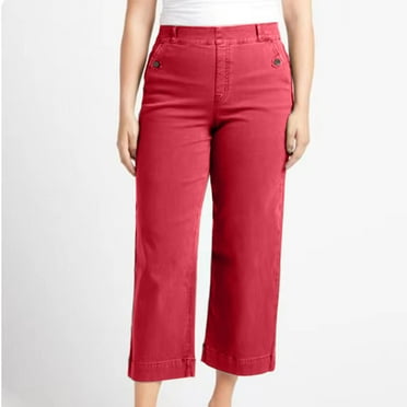 pstuiky Dress Pants, Solid Color Casual Long Straight Leg Pants with Pockets Comfy Activewear for Women Holiday Gifts Hot Pink M