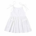 thumbnail image 1 of pstuiky Dresses for Girls, Summer Toddler Baby Girl Children's Cotton and Linen Suspender Dress Solid Color Vest Skirt Flower Girl Dresses Casual Dresse Size, 1 of 9