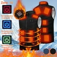 thumbnail image 1 of pstuiky Heated Vest, Women 15 Zone Smart Heating Vest USB Charging Warm Vest Smart Heating Jacket Stand Collar Vest Leisure, 1 of 6