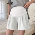 thumbnail image 1 of pstuiky Maternity Biker Shorts Adjustable Waist Support Plus Size Comfortable Lounge Wear for Expecting Mothers One Size Pregnancy Workout Shorts, 1 of 7