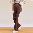 thumbnail image 1 of pstuiky Maternity Leggings Flared Leggings for Women Solid Color High Waisted Seamless Leggings Casual Long Pants Plus Size Yoga Pants Full Length Pregnancy Clothes, 1 of 6