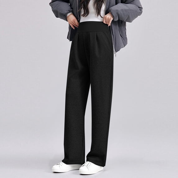 pstuiky Maternity Pants for Women Wide Leg Pants for Pregnancy High Waist Loose Fit Casual Pants with Abdominal Support for Spring Fall Winter Plus Size Pregnancy Pants for Women
