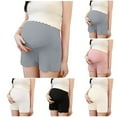 thumbnail image 1 of pstuiky Maternity Shorts Athletic Plus Size Solid Color Leggings with Pockets Comfortable Stretch for Pregnancy Plus Size Maternity Shorts, 1 of 5