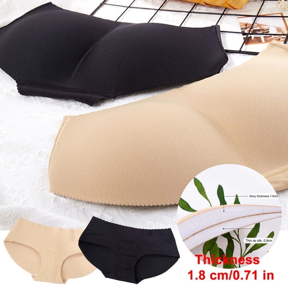 pstuiky Padded Underwear for Women Padded Buttock Underwear Shapewear Buttock Lift Underwear Low Waist Breathable Shorts Thin 1.8cm