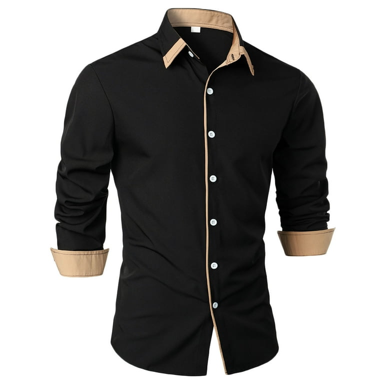 pstuiky Shirt, Men Long Sleeve V-Neck Print Long Sleeve Shirts for Women Modern  Fit Comfy Oversized T-shirts for Boy Men's Shirts Up to 50% Off Black XL -  Walmart.com