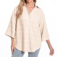 thumbnail image 1 of pstuiky Shirts for Women Trendy Short Sleeve V-Neck Women'S Clothing Breathable Loose Fit Solid Color Spring Tops Womens Blouses, 1 of 9
