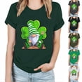 thumbnail image 1 of pstuiky St Patty's T-Shirt, St Patricks Day Women's Shamrocks T-Shirt Short Sleeve Crew Neck Tops St. Patrick's Day Shirt for Girls St. Patrick's Day Gift, 1 of 4