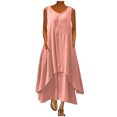 thumbnail image 1 of pstuiky Sun Dresses for Women 2024, Maxi Dress with Pockets Women Floral Printed V-Neck Long Sleeve Long Dresses Trendy Summer Boho Beach Sun Dress Leisure Dress on Sale Pink XXXXXL, 1 of 6