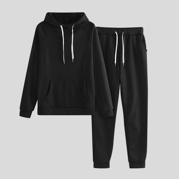 pstuiky Sweatsuits 2PCS Sets Womens,Winter Thick Fleece Warm Long Sleeve Hoodies Sweatshirt Casual Sweatpants Plus Size Tracksuit Outfits Lounge Sets for Women