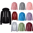 thumbnail image 1 of pstuiky Hoodies for Women Solid Color Zip up Long Sleeve Hooded Fleece Sweatshirt Fashion Pullover Comfort Hoodie Sweatshirts Winter Clothing Casual Outfits with Pocket, 1 of 7
