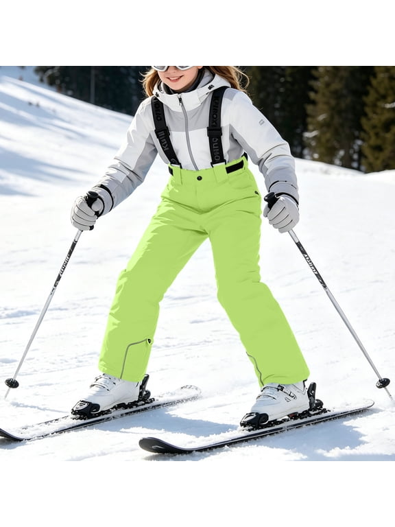 Unisex Snow Ski Pants Insulated Waterproof Winter Outdoor Snowboard Bibs Ski Pants with Adjustable Suspenders