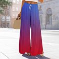 thumbnail image 1 of pstuiky Wide Leg Pants Woman, Gradient Print Loose Long Palazzo Pants Trousers with Pockets Summer Activewear for Women Holiday Gifts Hot Pink XL, 1 of 7