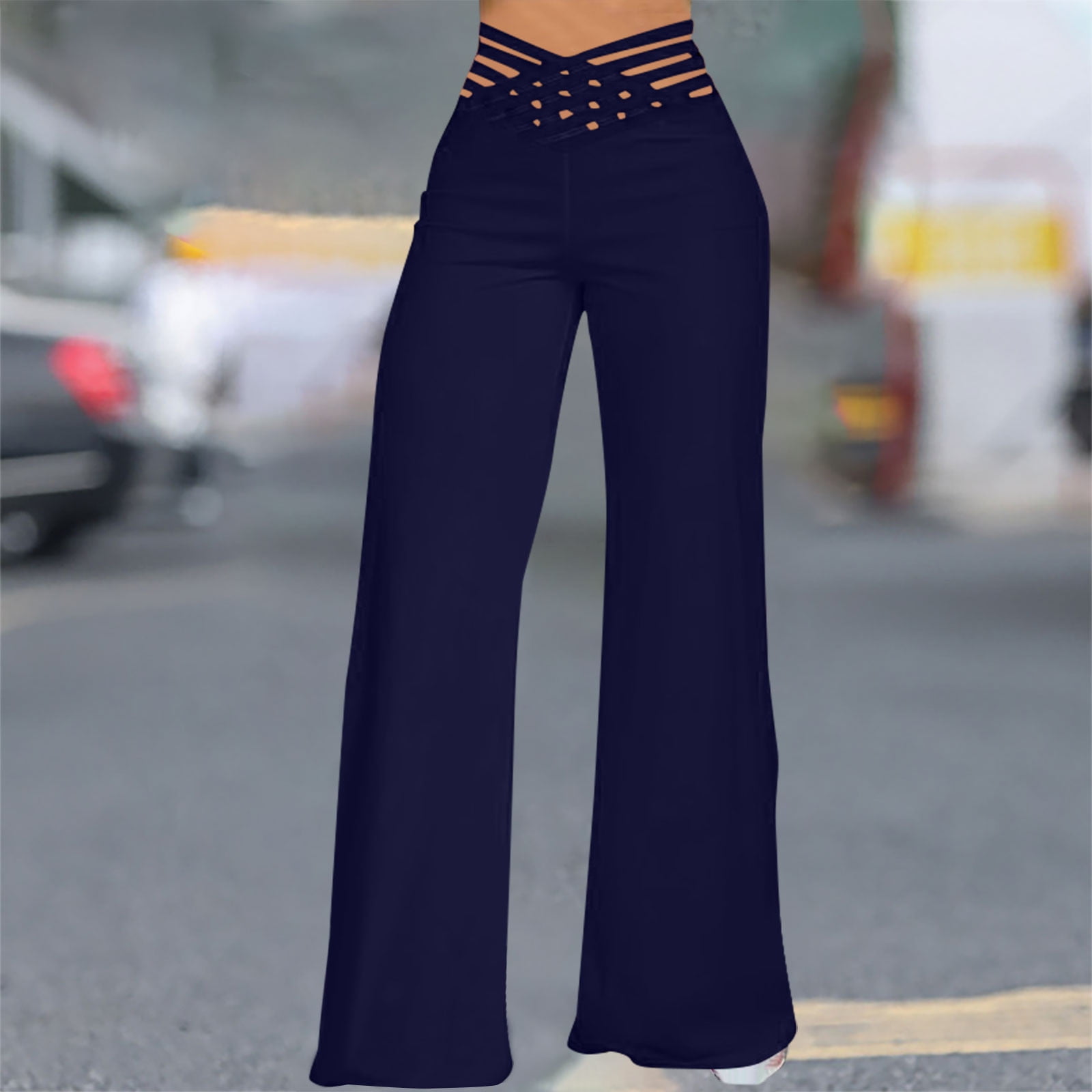 HOLIDAY HIGH WAIST BELTED WIDE FLARE pants