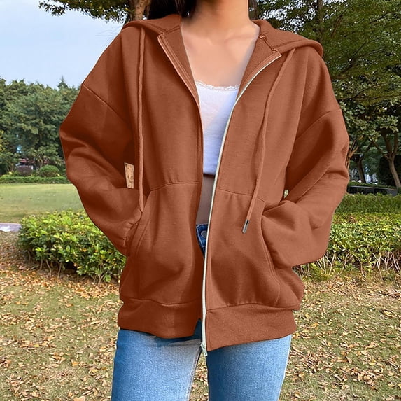 pstuiky Women Fashion Blouse Long Sleeve Tops Sweatshirt Pockets Hoodied