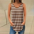 thumbnail image 1 of pstuiky Women Tank Tops, Fashion Women Sleeveless V Neck Printed Blouse Casual Summer Top Flared Hem Loose Fit Ladies Tunic Tank for Daily Wear or Beach Outings Wine L, 1 of 6