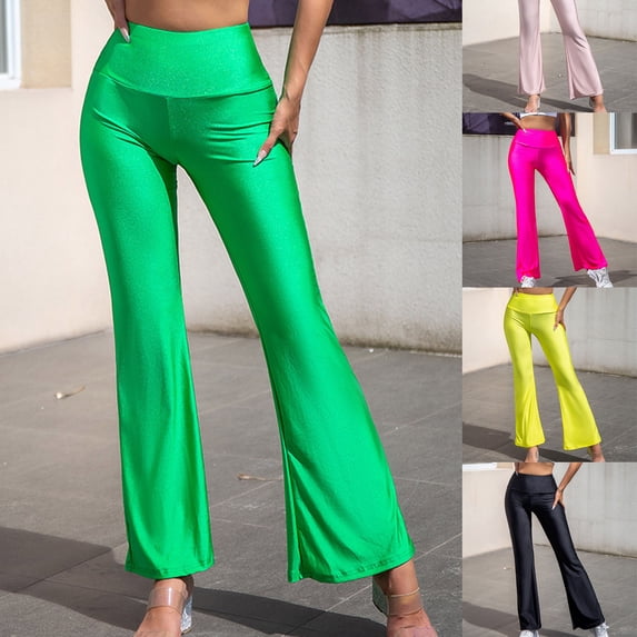 pstuiky Women's Leggings, Solid Color Athletic Long Elastic Seamless Hip Lifting High Waisted Pants Relaxed Fit Women's Pants Black L