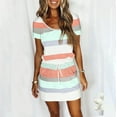 thumbnail image 1 of pstuiky Womens Dresses, Women Beach Dress Fashion Stripe Sleeveless Backless Camisole Beach Mini Sundress Holiday Dresses for Women with Pocket Mint Green s, 1 of 5