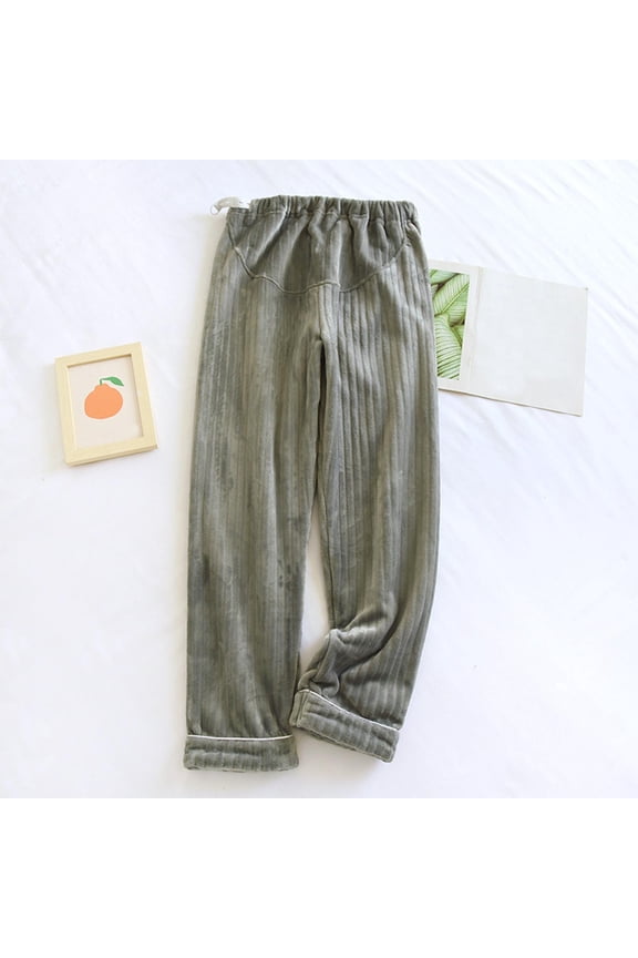 Womens Maternity Pants Flannel Plush Plus Size Pajamas for Pregnancy Women High Waist Belly Support Loose Lounge Pants Plus Size Long Pants for Casual Pregnancy Yoga Pants
