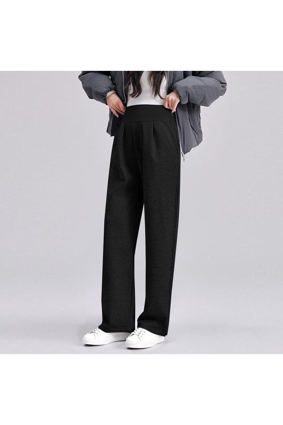 Womens Maternity Pants Wide Leg Pants for Pregnancy High Waist Loose Fit Casual Pants with Abdominal Support for Spring Fall Winter Plus Size Pregnancy Yoga Pants