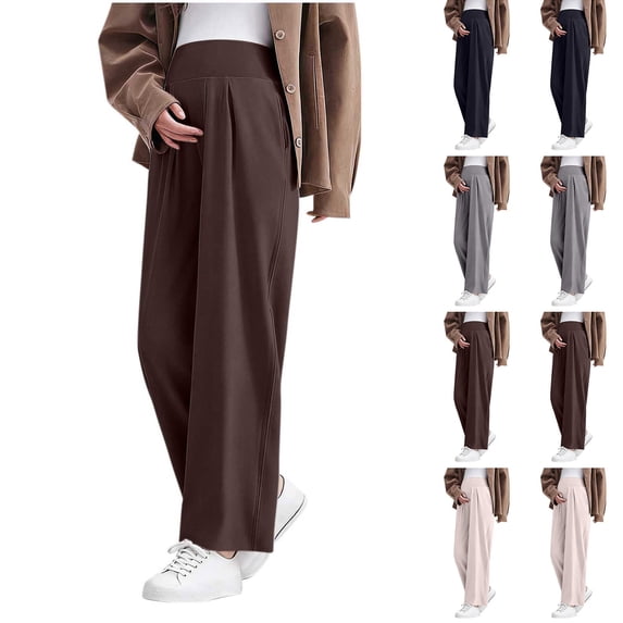 pstuiky Womens Maternity Pants Women'S Solid Color High Waist Wide Leg Pants Palazzo Flowy Soft Lounge Yoga Pants Summer Long Pants Lightweight Pregnancy Yoga Pants