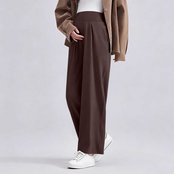 pstuiky Womens Maternity Pants Women'S Solid Color High Waist Wide Leg Pants Palazzo Flowy Soft Lounge Yoga Pants Summer Long Pants Lightweight Pregnancy Yoga Pants