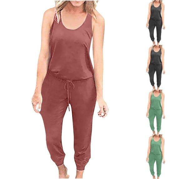 pstuiky Womens Rompers, Women Print Wide Leg Long Pants With Pockets Straight Casual Active Plus Size Fitness Sports Baggy Gift for Women Green L