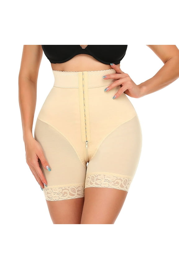 Womens Shorts, Women Summer Short Body Shapewear Slimming Waist Girdle Stomach Girdle Belly Lift Hip Postpartum Belly Shorts Leisure Beige S