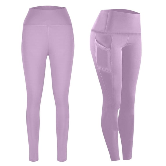 pstuiky Workout Clothes for Women, Solid Color Athletic Long Seamless Hip Lifting Pants with Pockets Comfy Womens Workout Pants Holiday Gifts Multicolor XL