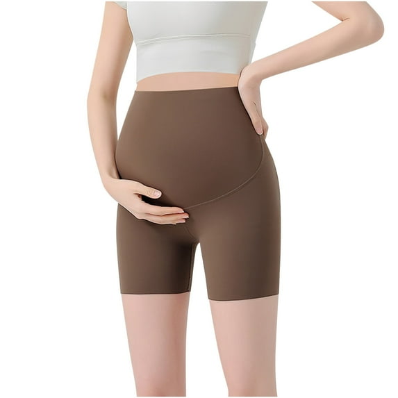 pstuiky Workout Clothes for Women, Solid Color Loose Short Plus Size Pants Trousers Basic Womens Trousers Coffee L