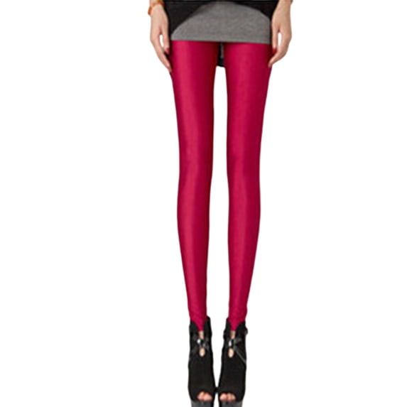 pstuiky Workout Leggings, Solid Color Loose Long Elastic Trousers Active Fit Women's Pants Holiday Gifts Wine Free Size