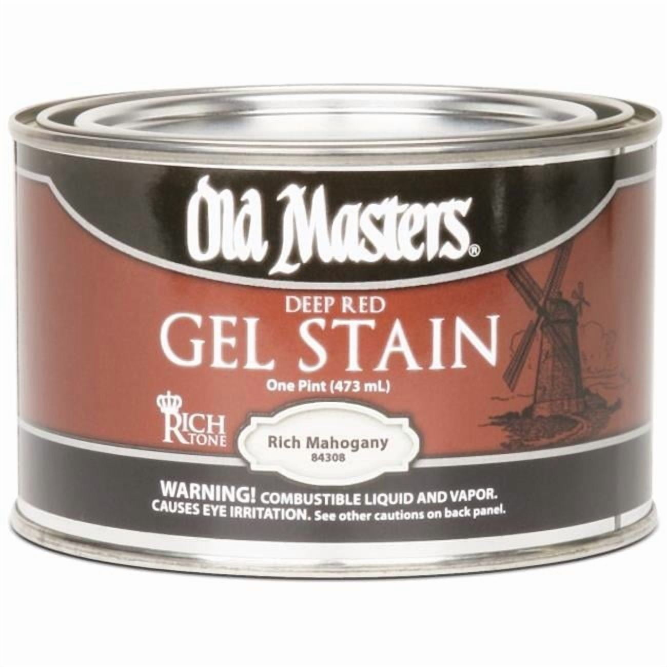 pt Old Masters 84308 Rich Mahogany Gel Stain Oil-Based Stain
