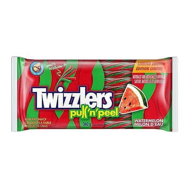 pull 'n' peel watermelon licorice candy, limited edition, 340g/12 oz