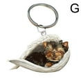 thumbnail image 1 of pulunto Cute Sleeping Angel Dog Pendant, Acrylic Dog Sleeping in Angel Model Hanging Keychain Pendant for Auto Interior Home Stationery Decor Q8G9, 1 of 9