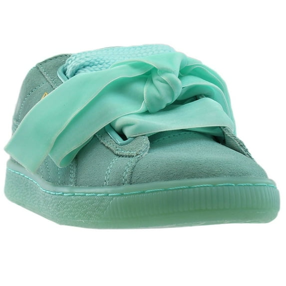 puma women's suede heart reset wn's fashion sneaker, aruba blue, 8 m us